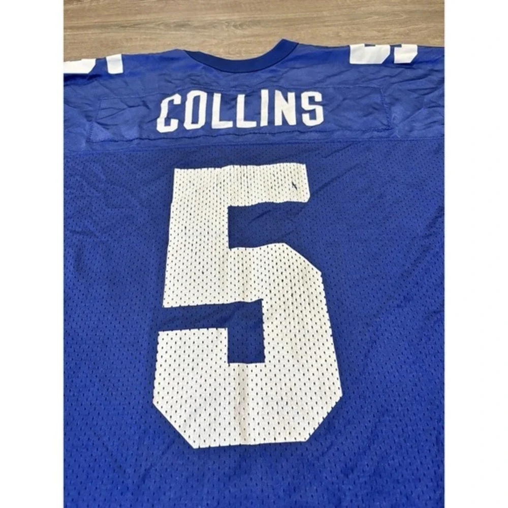 Vintage Nike Kerry Collins #5‎ New York Giants Jersey Men's XXL Blue NFL Team